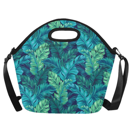 Banana Leaf Pattern Print Design BL05 Neoprene Lunch Bag-JorJune