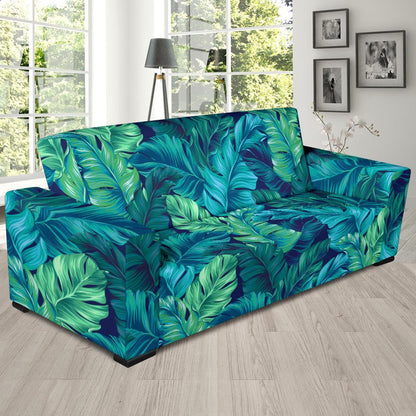 Banana Leaf Pattern Print Design BL05 Sofa Slipcover-JORJUNE.COM