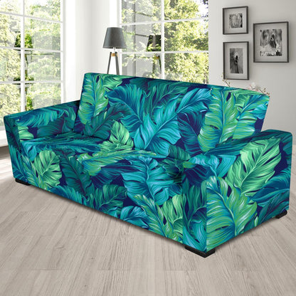 Banana Leaf Pattern Print Design BL05 Sofa Slipcover-JORJUNE.COM