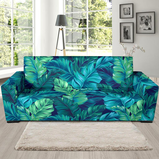 Banana Leaf Pattern Print Design BL05 Sofa Slipcover-JORJUNE.COM