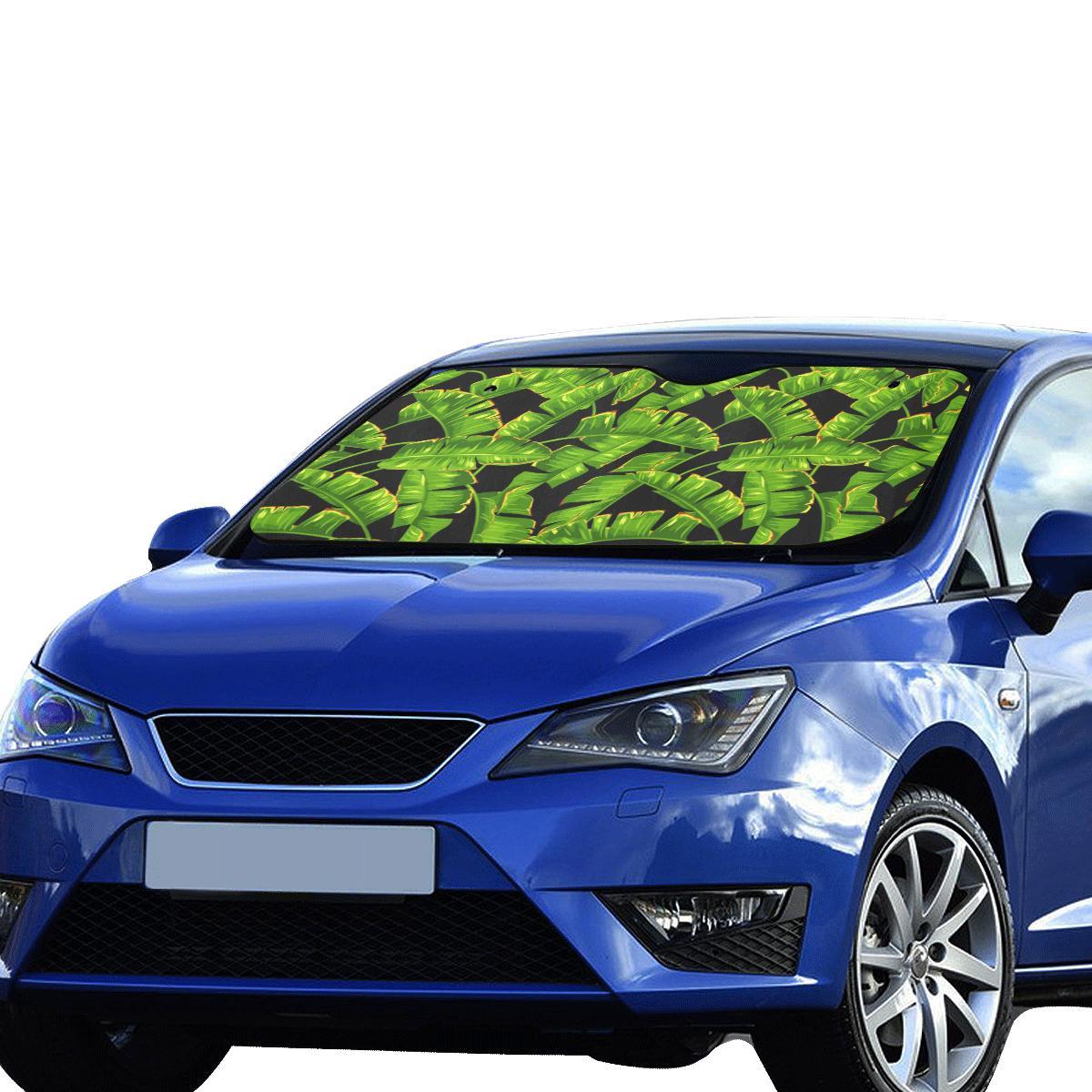 Banana Leaf Pattern Print Design BL06 Car Sun Shade-JorJune