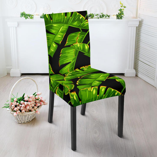 Banana Leaf Pattern Print Design BL06 Dining Chair Slipcover-JORJUNE.COM