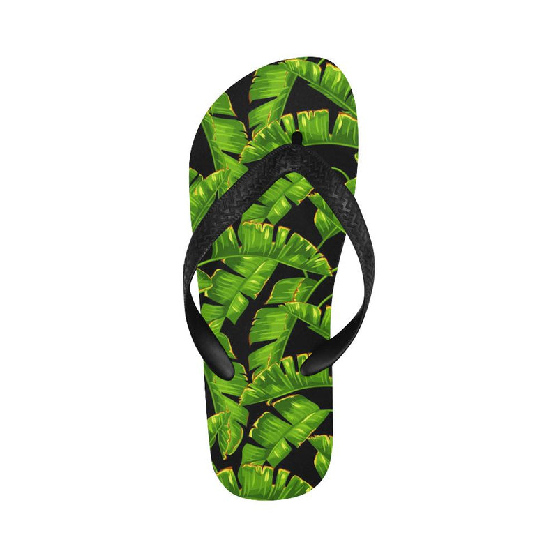 Banana Leaf Pattern Print Design BL06 Flip Flops-JorJune