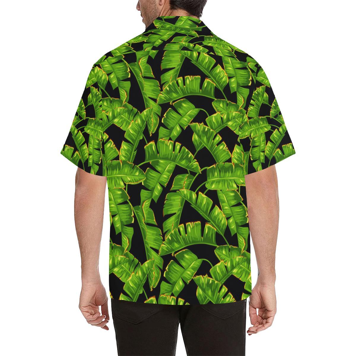 Banana Leaf Pattern Print Design BL06 Men Hawaiian Shirt-JorJune
