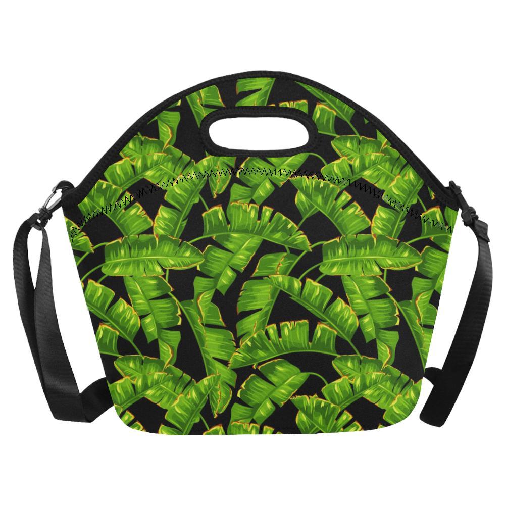 Banana Leaf Pattern Print Design BL06 Neoprene Lunch Bag-JorJune