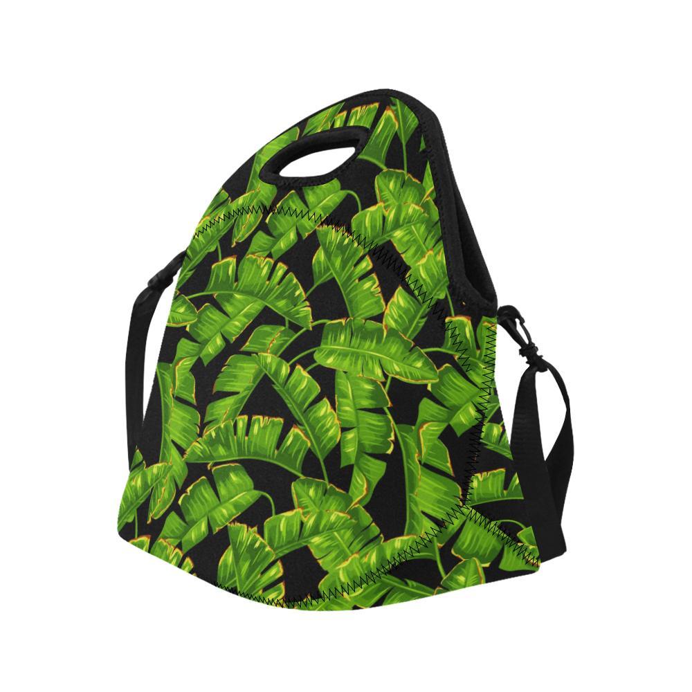 Banana Leaf Pattern Print Design BL06 Neoprene Lunch Bag-JorJune