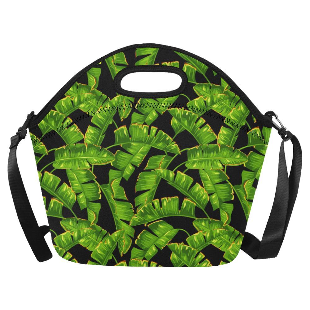 Banana Leaf Pattern Print Design BL06 Neoprene Lunch Bag-JorJune