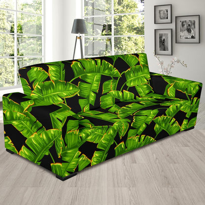 Banana Leaf Pattern Print Design BL06 Sofa Slipcover-JORJUNE.COM