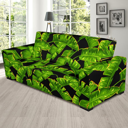 Banana Leaf Pattern Print Design BL06 Sofa Slipcover-JORJUNE.COM