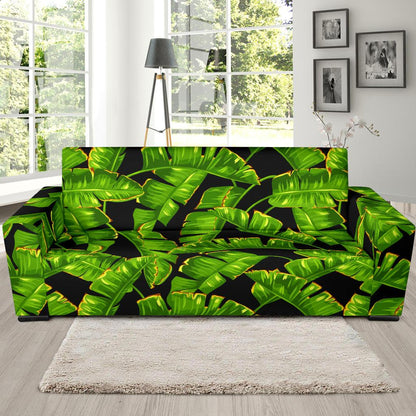 Banana Leaf Pattern Print Design BL06 Sofa Slipcover-JORJUNE.COM