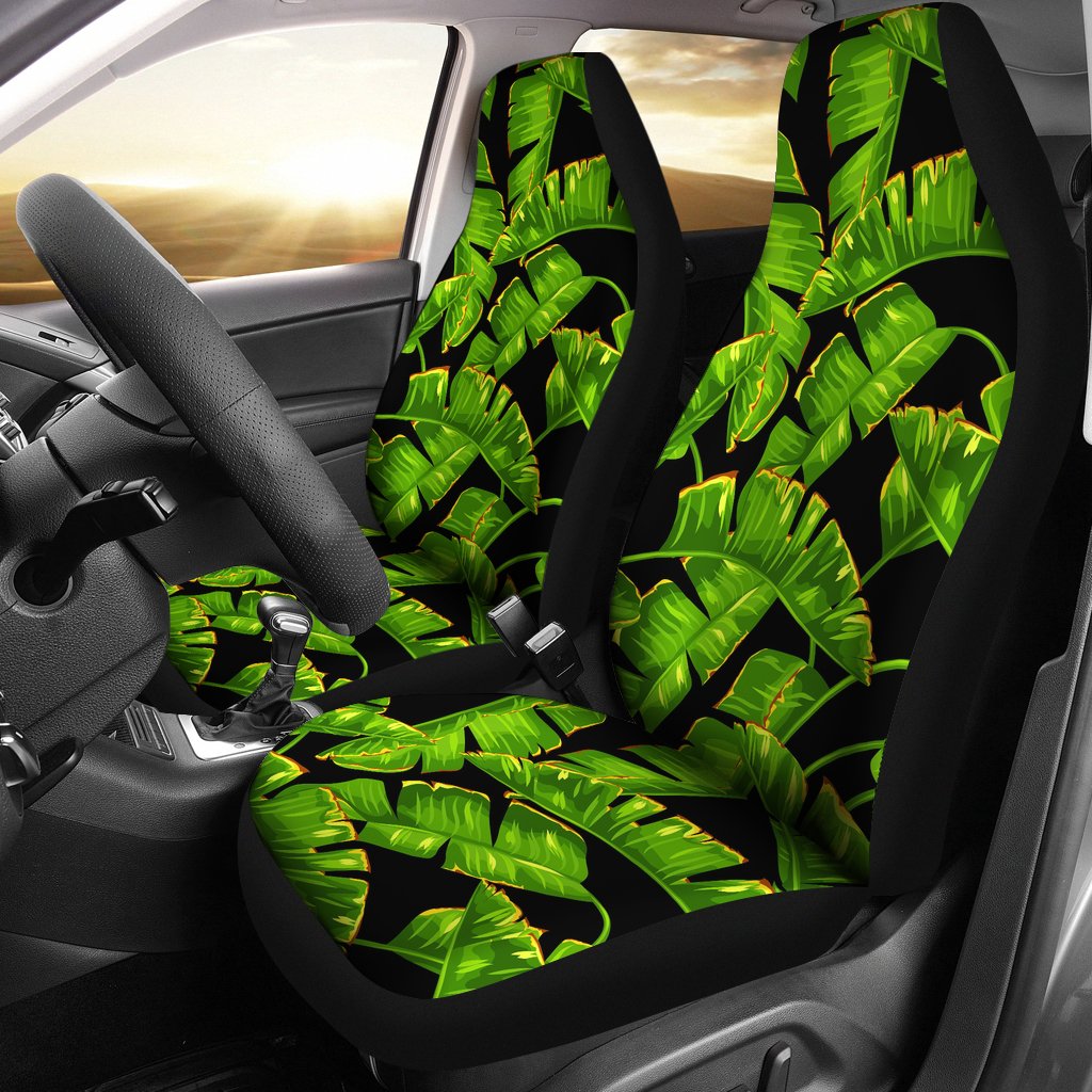 Banana Leaf Pattern Print Design BL06 Universal Fit Car Seat Covers