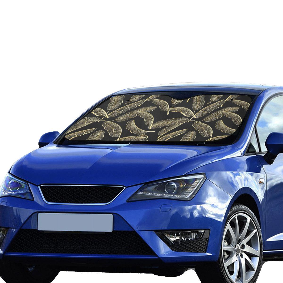 Banana Leaf Pattern Print Design BL07 Car Sun Shade-JorJune