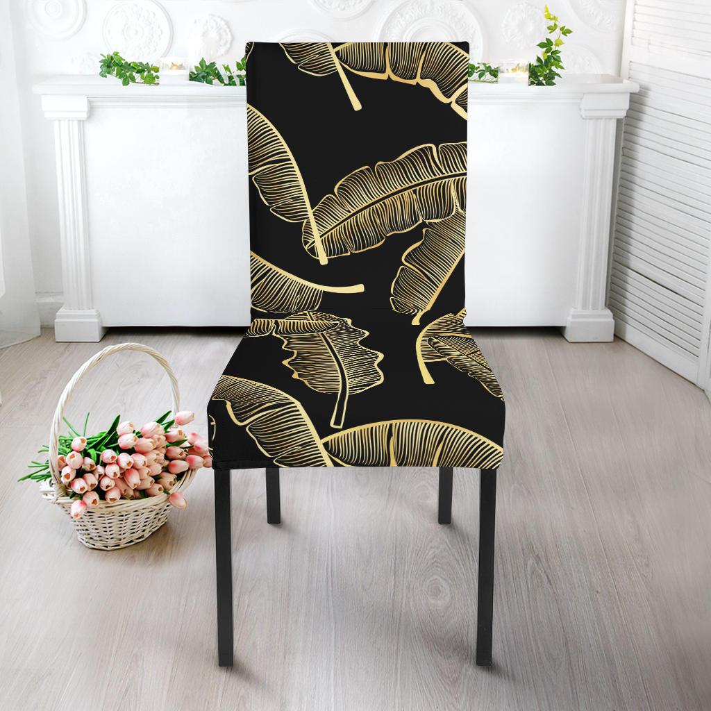 Banana Leaf Pattern Print Design BL07 Dining Chair Slipcover-JORJUNE.COM