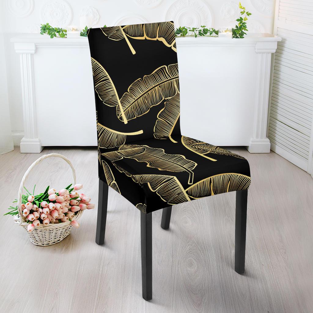 Banana Leaf Pattern Print Design BL07 Dining Chair Slipcover-JORJUNE.COM