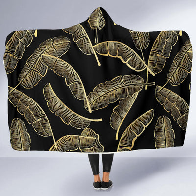 Banana Leaf Pattern Print Design BL07 Hooded Blanket-JORJUNE.COM