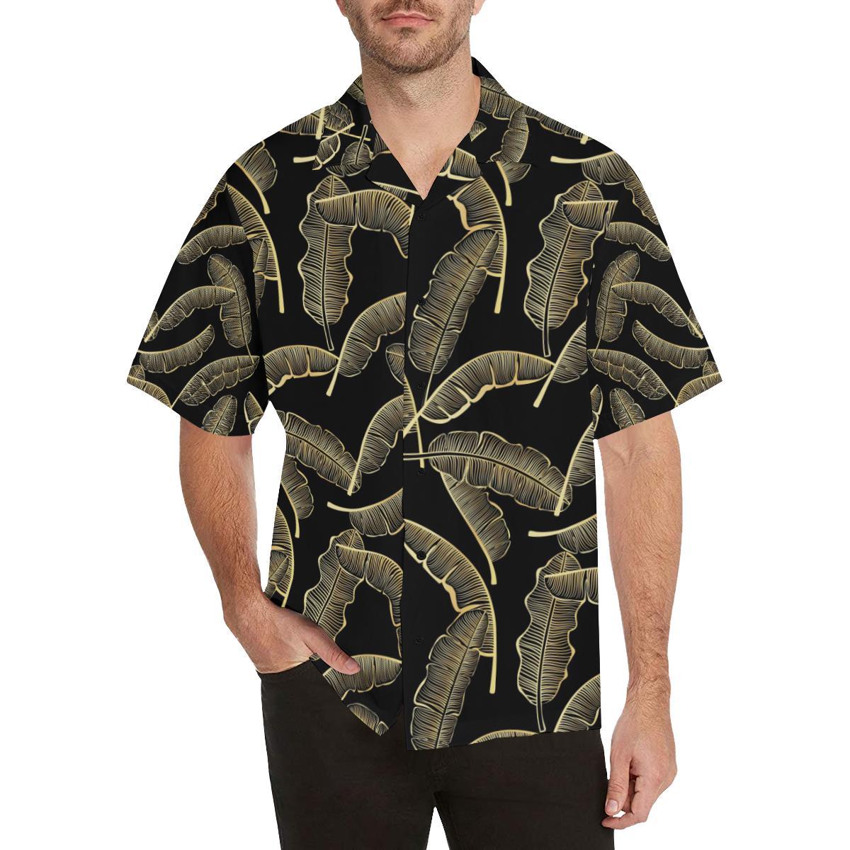 Banana Leaf Pattern Print Design BL07 Men Hawaiian Shirt-JorJune
