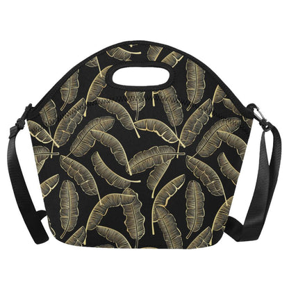 Banana Leaf Pattern Print Design BL07 Neoprene Lunch Bag-JorJune