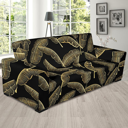 Banana Leaf Pattern Print Design BL07 Sofa Slipcover-JORJUNE.COM