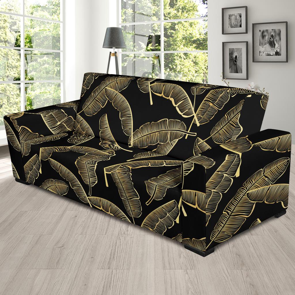 Banana Leaf Pattern Print Design BL07 Sofa Slipcover-JORJUNE.COM