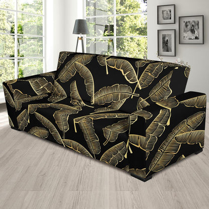 Banana Leaf Pattern Print Design BL07 Sofa Slipcover-JORJUNE.COM