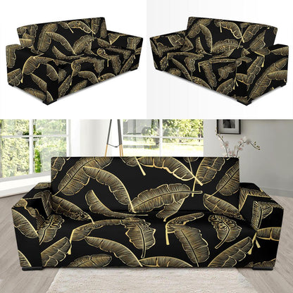 Banana Leaf Pattern Print Design BL07 Sofa Slipcover-JORJUNE.COM