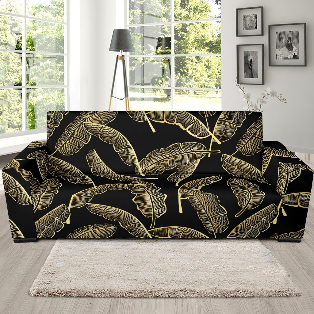 Banana Leaf Pattern Print Design BL07 Sofa Slipcover-JORJUNE.COM