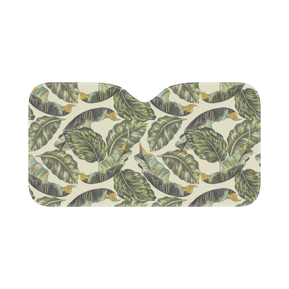Banana Leaf Pattern Print Design BL08 Car Sun Shade-JorJune