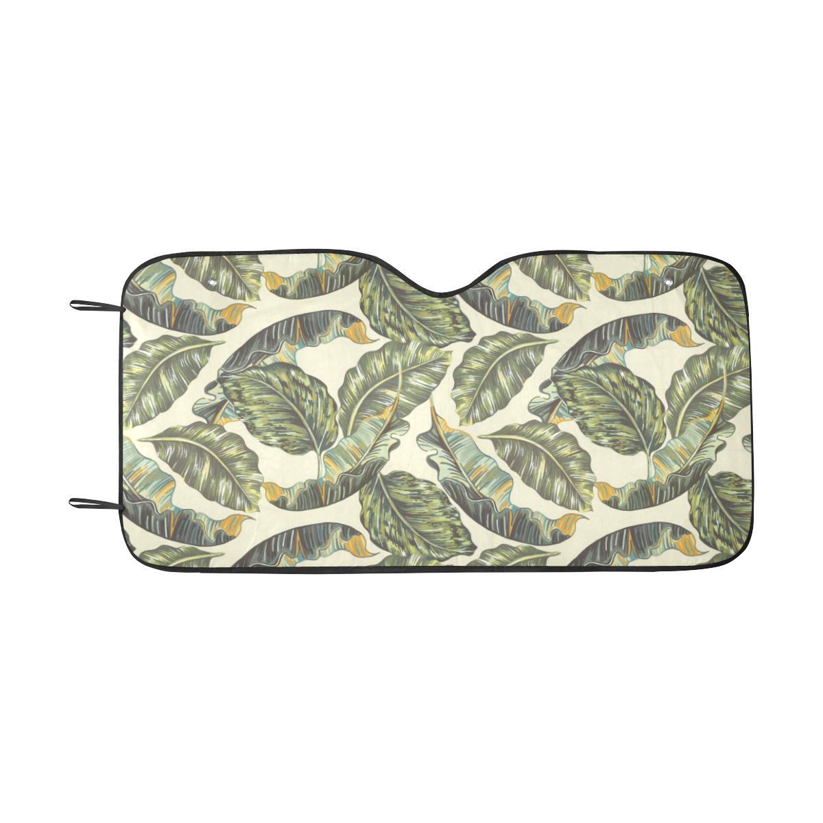 Banana Leaf Pattern Print Design BL08 Car Sun Shade-JorJune