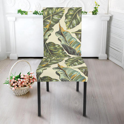 Banana Leaf Pattern Print Design BL08 Dining Chair Slipcover-JORJUNE.COM