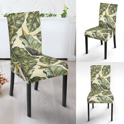 Banana Leaf Pattern Print Design BL08 Dining Chair Slipcover-JORJUNE.COM