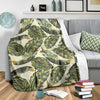 Banana Leaf Pattern Print Design BL08 Fleece Blankete