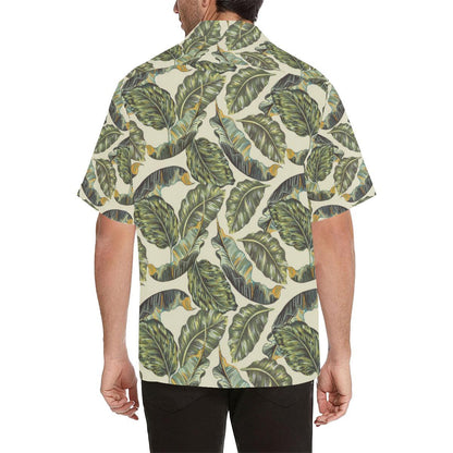Banana Leaf Pattern Print Design BL08 Men Hawaiian Shirt-JorJune