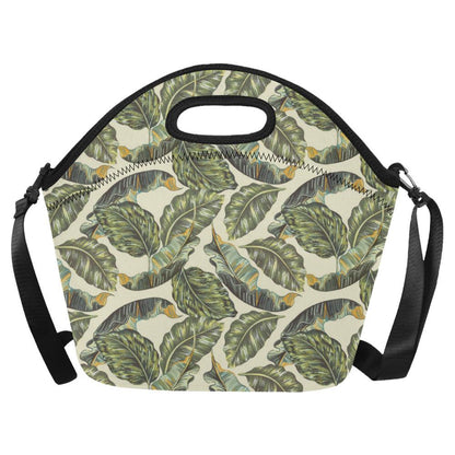Banana Leaf Pattern Print Design BL08 Neoprene Lunch Bag-JorJune