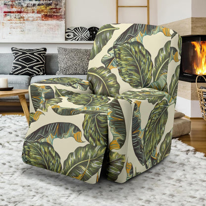 Banana Leaf Pattern Print Design BL08 Recliner Slipcover-JORJUNE.COM