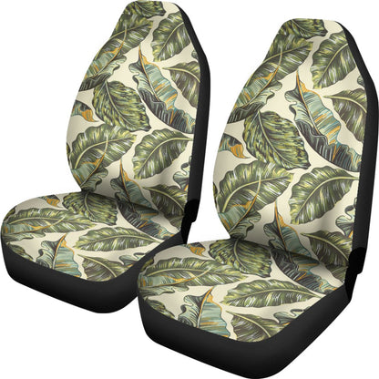 Banana Leaf Pattern Print Design BL08 Universal Fit Car Seat Covers