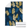 Banana Leaf Pattern Print Design BL09 Fleece Blankete