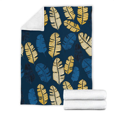 Banana Leaf Pattern Print Design BL09 Fleece Blankete