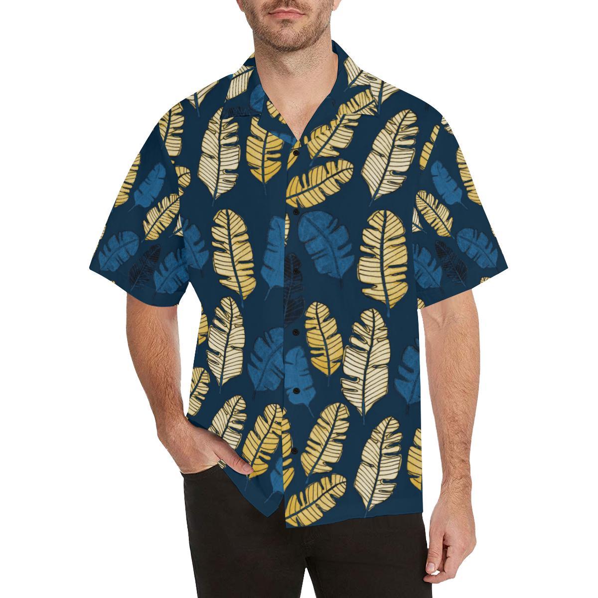 Banana Leaf Pattern Print Design BL09 Men Hawaiian Shirt-JorJune