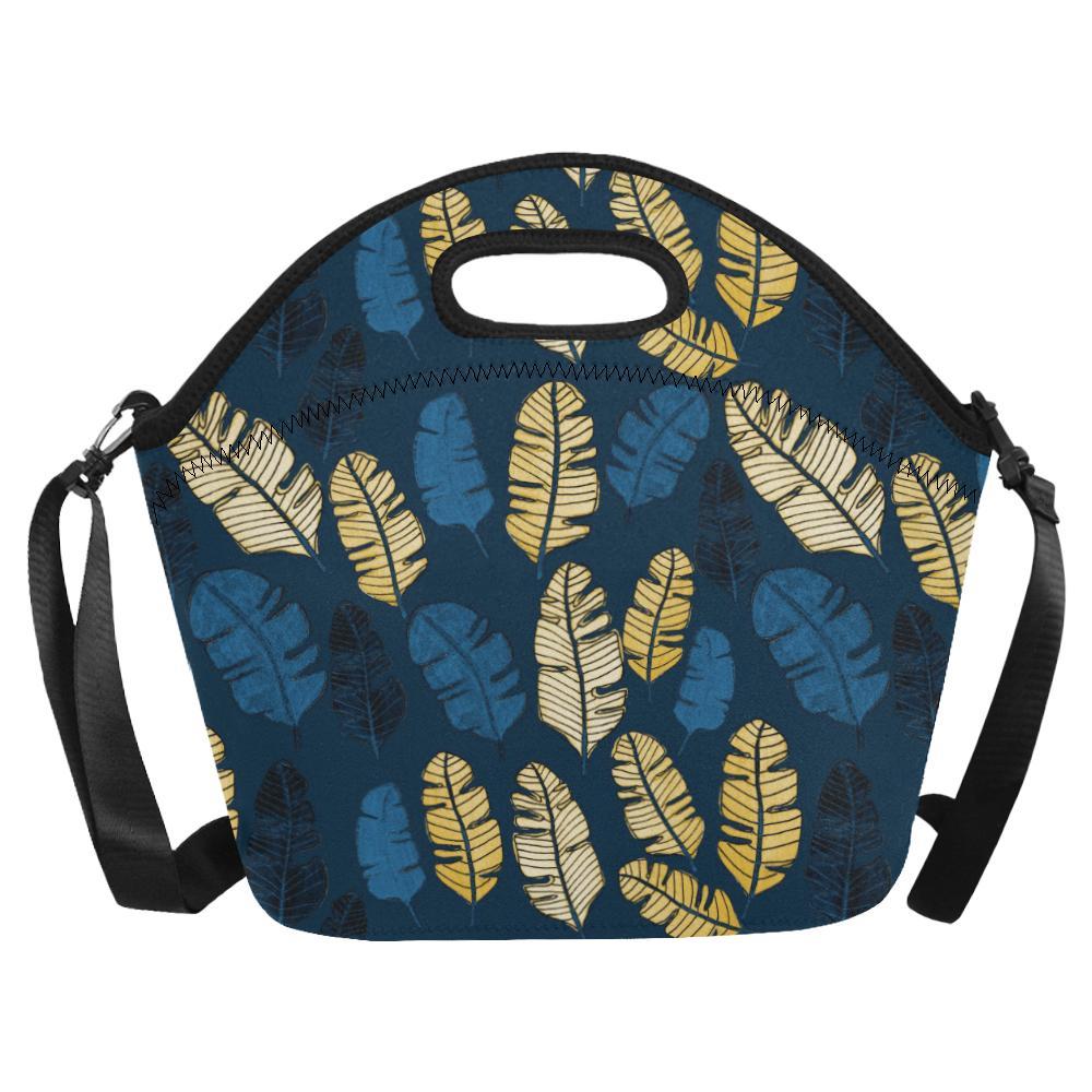Banana Leaf Pattern Print Design BL09 Neoprene Lunch Bag-JorJune