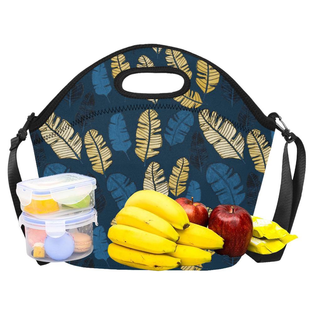 Banana Leaf Pattern Print Design BL09 Neoprene Lunch Bag-JorJune