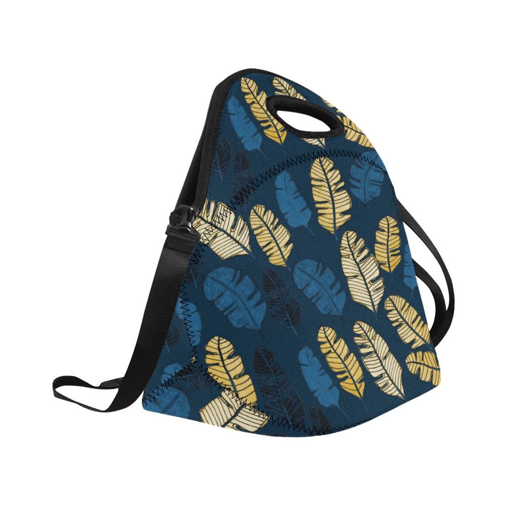 Banana Leaf Pattern Print Design BL09 Neoprene Lunch Bag-JorJune