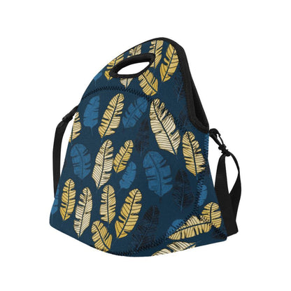 Banana Leaf Pattern Print Design BL09 Neoprene Lunch Bag-JorJune