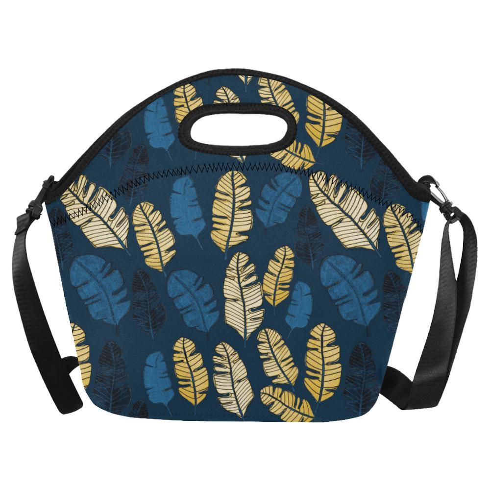 Banana Leaf Pattern Print Design BL09 Neoprene Lunch Bag-JorJune