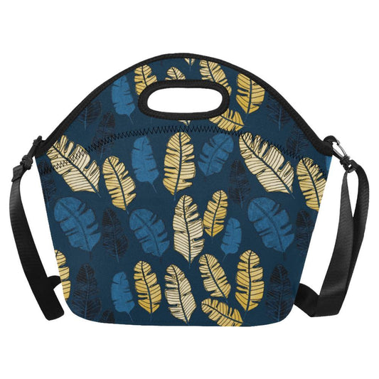 Banana Leaf Pattern Print Design BL09 Neoprene Lunch Bag-JorJune