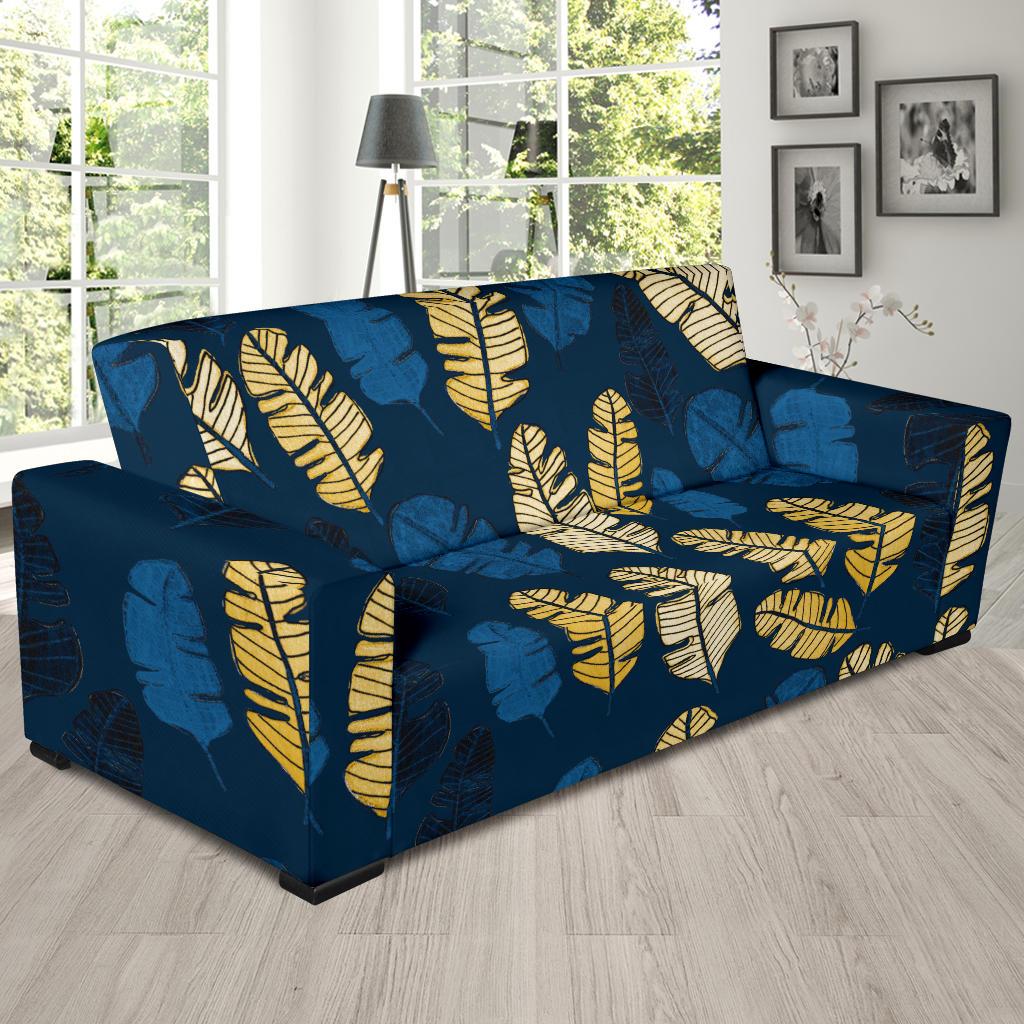 Banana Leaf Pattern Print Design BL09 Sofa Slipcover-JORJUNE.COM