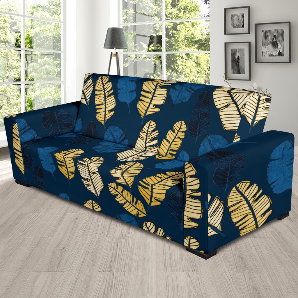 Banana Leaf Pattern Print Design BL09 Sofa Slipcover-JORJUNE.COM