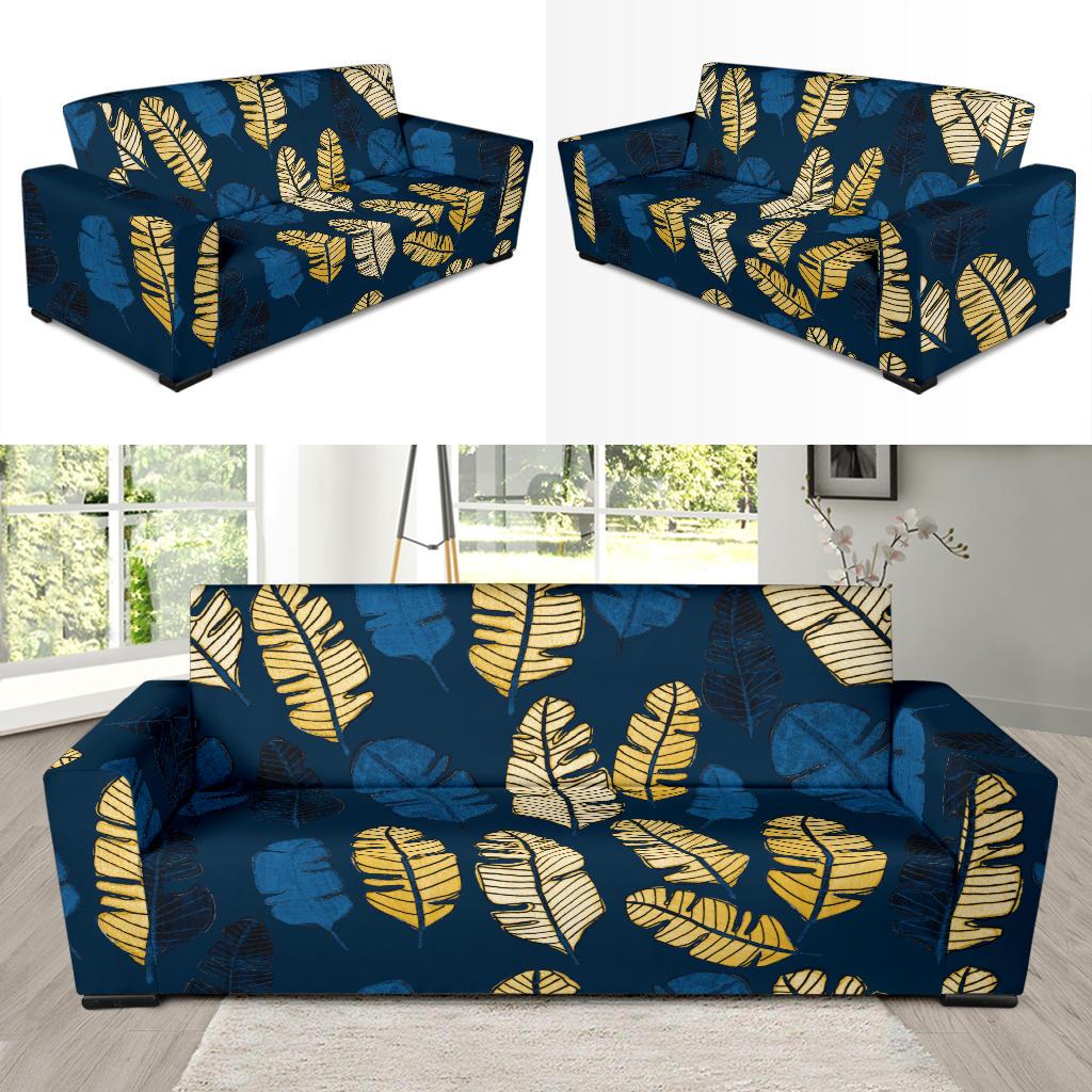 Banana Leaf Pattern Print Design BL09 Sofa Slipcover-JORJUNE.COM