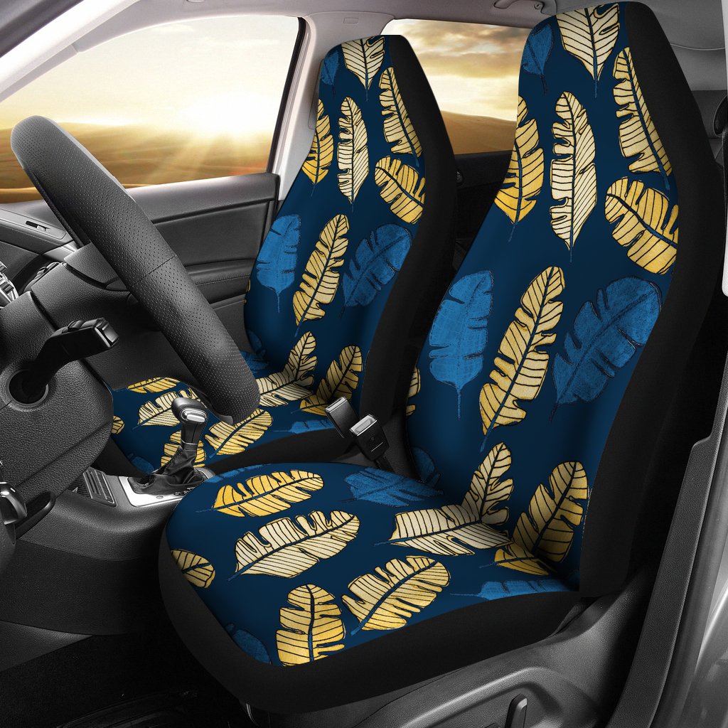 Banana Leaf Pattern Print Design BL09 Universal Fit Car Seat Covers