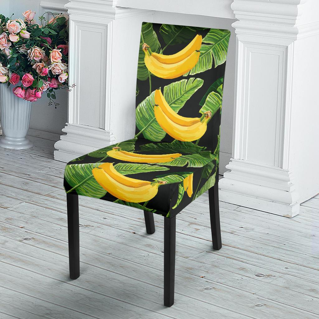 Banana Pattern Print Design BA01 Dining Chair Slipcover-JORJUNE.COM