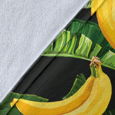 Banana Pattern Print Design BA01 Fleece Blankete